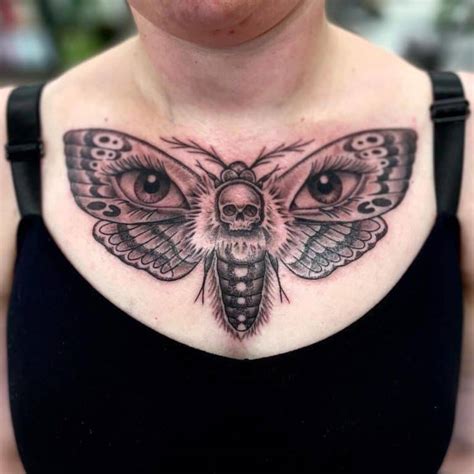 death moth chest piece|12+ Death Moth Tattoo Ideas To Inspire You!